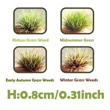 32件/包塑料植物模型材料，静电草丛模型套装，树脂景观仿真苔藓草，适用于火车场景，铁路人造草坪模型