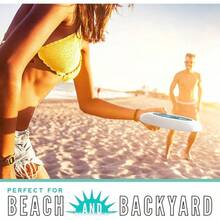 Disco Volador Sports - Disco Deportivo para Playa, Patio, Césped, Parque, Camping yás - Disco de 175 gramos - Blanco - Ver 8