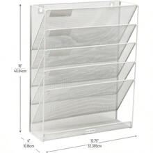 Mind Reader Wall Mounted Document Holder White