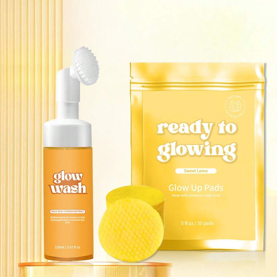 Limpiador facial iluminador de cúrcuma, que contiene agua de rosas, glicerina y extracto de raíz de cúrcuma. Elimina eficazmente la suciedad de la superficie de la piel y el aceite del interior de los poros, ayuda a reducir los poros y hace que la piel sea talla grande delicada. Es adecuado para la limpieza diaria de todo tipo de pieles y contiene 30 discos de algodón.