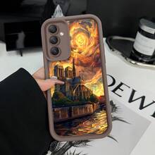 Funda de teléfono TPU para Samsung Galaxy S23 Ultra S24 S25 S22+ S20 FE Pro Plus 5G, patrón de fantasía de llamas, funda ligera a prueba de golpes, funda protectora suave para smartphone, funda de moda, diseño retro, material flexible, funda de alta calidad, cubierta protectora de silicona, entusiasta de la tecnología, comprador de accesorios para teléfonos - Colores mixtos - Ver 3