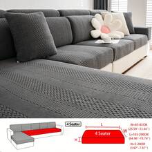 1 tấm bọc ghế sofa co giãn thêu họa tiết màu trơn, bảo vệ khỏi vết cào của mèo, có thể giặt máy, chống trượt và bền, kiểu dáng thời trang, dễ lắp đặt, có các kích cỡ: ghế đơn, 2 chỗ, 3 chỗ, 4 chỗ, hình chữ L, bọc tựa lưng sofa. - Màu xám đen - Xem 12