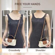 Purse Straps Replacement Crossbody For  Mini Pouch, Anti-Slip Leather Shoulder Strap For Bags, 37-48inch Adjustable Long Champ Mini Bag Strap(Brown-Gold){Inchcolor_nameinch:InchBrown-Goldinch,Inchsize_nameinch:InchFitLepliageMiniinch} - Nâu vàng - Xem 8