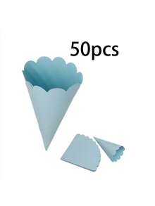 50 DIY Rice Paper Flower Tubes For Wedding Flower Sprinkling, Wavy Lace, White Celebration Parties - Multicolor - View 11