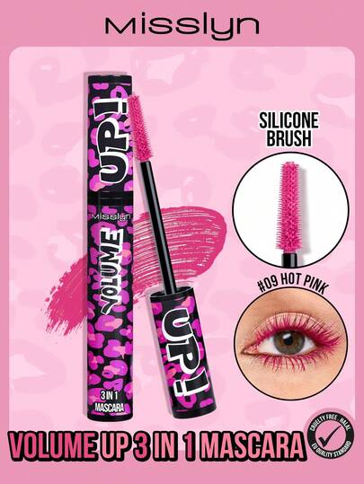  MISSLYN 丰盈三合一睫毛膏，持久纤长，轻盈配方，含染色仿生纤维，令稀疏睫毛瞬间浓密丰盈，可水洗配方，品牌美妆，面部彩妆，女士及女孩适用，冬季必备，Y2K 潮流之选，时尚百搭，生日礼物佳选，情人节礼物，派对必备，新年礼物，最佳颜色，纯素且无动物实验