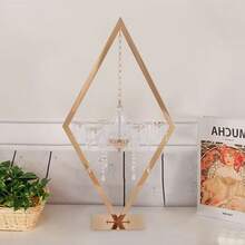 2pcs Metal Candle Holders 43" Diamond Candlestick Centerpieces With Acrylic Crystal Drops Gold Candelabra Stand For Wedding Dining Tables Party Home Decoration - 金色 - 查看 7