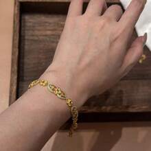 1pc Peach Blossom Bracelet For Women, Niche Design, Light Luxury, High-End Feel, Dopamine Sweet, High Aesthetic - T3391-B - 查看 6