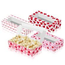 4pcs Valentine's Day Cookie Box 11.81 X 5.51 X 2.55 Inch Valentine's Day Bread Box With Window Heart-Shaped Gift Box For Candy, Cupcake, Donut, Wedding, Valentine's Day, Holiday Pastries - Multicolor - View 6
