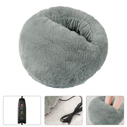 Unisex USB Foot Warmer Winter Electric Heating Feet Boot Slipper Plush Warm UK