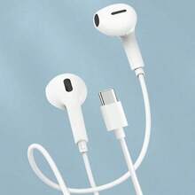 USB-C 耳机，入耳式有线 C 型耳机，带麦克风、音量控制、低音立体声、降噪功能，兼容三星 Galaxy S25 S24 S23 S22 S21 S20 A53 A54/ 16/16 Plus/16 Pro/16 Pro Max/15 系列/车载音响/iPad - 白色 - 查看 18