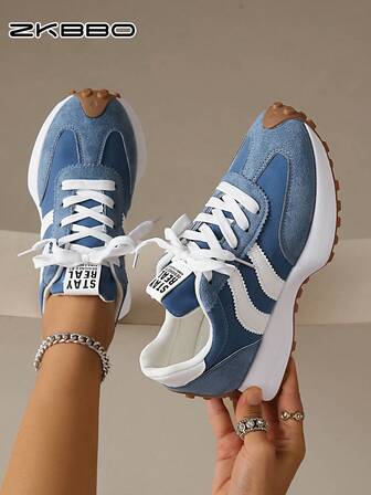 ZKBBO Zapatos deportivos casuales para mujer, zapatos versátiles para caminar, ligeros y cómodos para todas las estaciones, zapatos de entrenamiento Crossfit, zapatillas retro de fitness y running