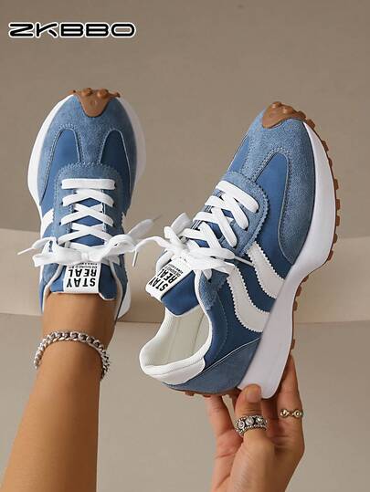 ZKBBO 女士休闲运动鞋，多功能步行鞋，轻便舒适，四季皆宜，适合 CrossFit 训练，复古健身跑步鞋