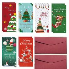 Portador de dinero de Navidad, paquete de 12 tarjetas de felicitación de Navidad y Año Nuevo, tarjetas de regalo, sobres para dinero, decoración navideña