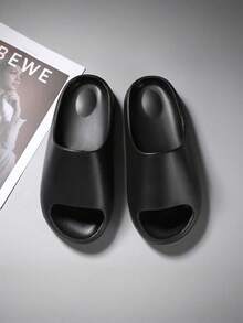 Men's Comfortable Slide Sandals, Summer Outdoor Non-Slip Thick Sole Comfortable Slippers, 2025 New Arrival Beach Sandals, EVA Material - Black - View 8