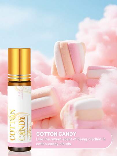 EMBRACEX. 10ml Cotton Candy Fragrance Roll-On Essential Oil - 100% Natural Long-Lasting Scent | Suitable For Diffusers, Candle Making | Daily & Date Night Fragrance Oil | Perfect Gift For Her, Leather Care, Car Air Freshener