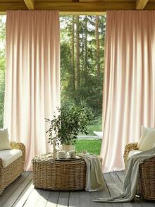 1 buah Tirai Tipis Linen - Gaya Linen Jepang, Desain Kantong Batang, Cocok Untuk Ruang Tamu Dan Kamar Tidur - Tirai Transparan Dan Penyaring Cahaya, Tirai Ruang Tamu - MultiWarna - View 2
