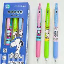 1set/6PCS/SET Kawaii Snoopy Heart-Shaped Press Pen - High-Value Ins Limited Edition 0.5mm Black Gel Pen, Cute Student Girls' Exam Writing Pen, Smooth Ink School Supplies
