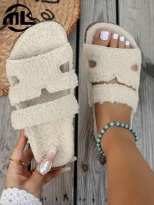 Mules femme à bout ouvert, pantoufles d'intérieur/extérieur polyvalentes et classiques pour la maison et les vacances