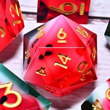 7 件树脂角色扮演游戏骰子套装 - 多面骰子，适用于桌游、角色扮演游戏和节日礼物（圣诞节/感恩节/斋月/复活节） - 彩色 - 查看 12