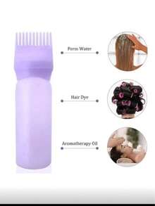 2pcs, 1 Piece Toothed Dry Cleaning Bottle Shampoo Bottle Hair Dye Perm Hair Salon Squeeze Bottle Scale Bottle Perm Bottle Hairdressing Supplies, And 1 Piece Shampoo Comb Scalp Massager, 2-In-1 Dry/Wet Hair Scalp Massager Shampoo Brush Scalp Care Brush For Scalp Care, Suitable For Men, Women, And Children - Pink - View 17