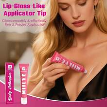 Body Adhesive Glue For Clothes 20ml, Sweat Proof, Water Wash Off Skin Adhesive, Fabric- Liquid Fashion Glue Tape For Dancers, Women Bras, Wigs, Stockings - 1 - 查看 3