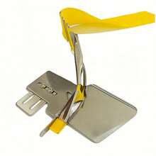 可调节缝纫机边缘导向附件 - 通用斜纹滚边压脚，用于精确缝制包边。银灰色双管设计，适用于家庭和工业缝纫、绗缝和DIY节日工艺品项目，安装和操作简便。 - 彩色 - 查看 7