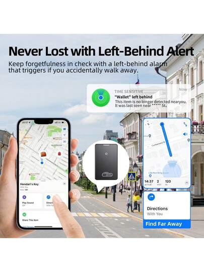 GPSカード型ロケーター、GPSトラッカー、紛失防止アラーム、薄型カード設計、持ち運びに便利、リュック、財布などに適用、8-10ヶ月の長時間待機、Apple AirTagとiOSの「探す」アプリに対応、ワンクリックトラッキング、遠隔精密位置特定、耐久性のあるバッテリー寿命、車両位置特定