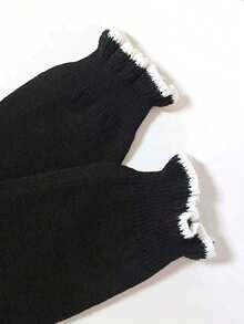 Suéter casual de cuello en V para mujer de talla grande