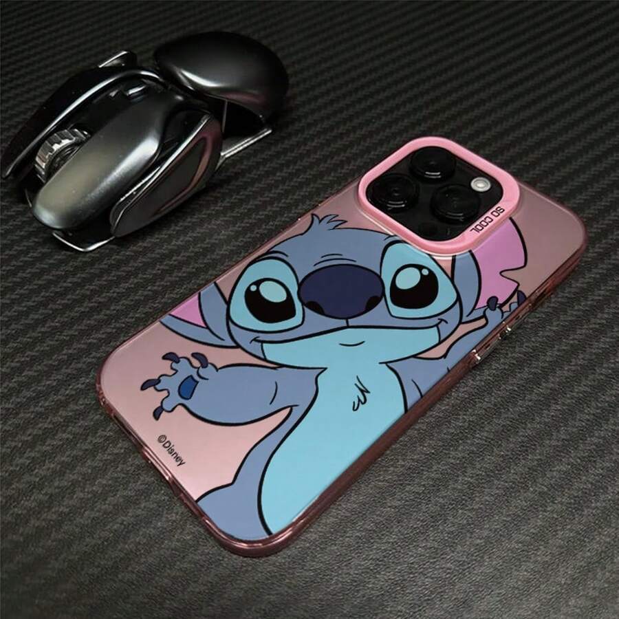 Miniso Disney Stitch Phone Case,Caseompatible With Iphone IPhone 17 Pro Max/17 Pro/17 AIR/17 16, 15, 14, 13, 12, 11 Pro Max, X, XR, XS Max, 8, 7 Plus,Ideal For Holiday Gifting. - Hồng - Xem 1