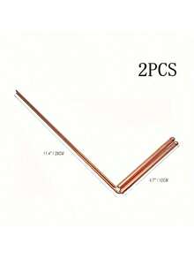 2pcs Solid Copper Single-Headed Dowsing Rods, Divining Rods, Used For Outdoor Yard Divination Of Water, Treasure, And Buried Items - Single-bead Rosewood Color - View 5