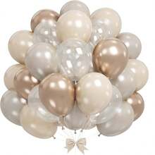 31 piezas, 10 in/25,4 cm Globos decorativos de fiesta de color dorado champán, blanco arenisca, blanco mate, con cinta a juego opcional, adecuados para escenas al aire libre, decoraciones de fiesta para cumpleaños, bodas, fiestas temáticas, baby shower, revelación de género, fiesta de cócteles, aniversarios, festivales tradicionales, fiestas importantes, bailes de graduación y otras ocasiones, aplicable para la organización de la reunión anual corporativa - Champán Oro Arena Blanco Multicolor - Ver 6
