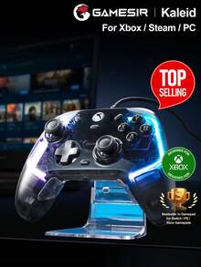 GameSir Kaleid RGB Controller, Compatible With Series X/S Gamepad, PC Compatible One Controller, Microsoft Official Authorized Game Console Joystick, Suitable For Windows 10/11 And Steam Platform, Equipped With Hall Effect Joystick And Trigger Buttons, 4 Vibration Motors, 1000Hz Polling Rate, Transparent Black - Transparent Black - View 2
