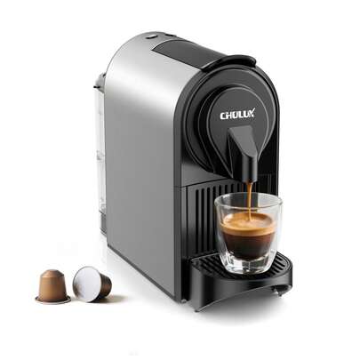  CHULUX Pod Coffee Maker, 1400W Home Espresso Machine For Single And Lungo, Mystic Gray