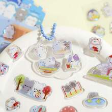 1pc Adorable Cartoon Stickers, Suitable For Scrapbooking, Diary Decoration, Gift Packaging, Creative DIY And More, Adding Playfulness And Vitality To Handmade Works, Meeting The Decorative Needs Of Scrapbooking Enthusiasts And Creative Makers [Some Parts Random, Color Difference May Occur] - Multicolor - View 10