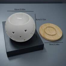 Ceramic Hollow Star Shaped Essential Oil Diffuser, Home Decor Ornament Incense Burner, Holiday Gift