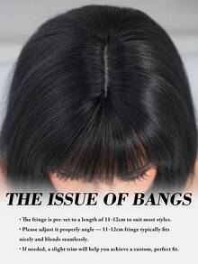 7JHH WIGS 12 Inch Yaki Straight Bob Wig For Women - Modest Fashion Black Short Wig With Bangs, Premium Fluffy Synthetic Fiber Full Machine Hair Wig For Daily Wear, Music Festivals Celebrations & Streetwear Special Use, Party Wigs Accessory - 自然黑 - 查看 6