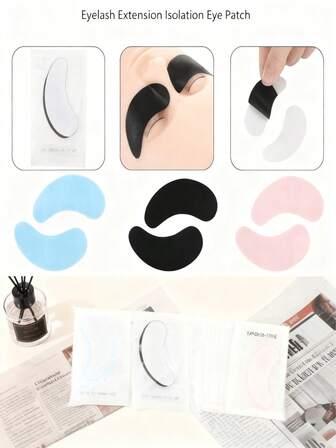 5random Color Patches Gel Eye Pad Eyelash Paper Eyelash Extension Patch Tip Sticker Packaging Makeup Tool