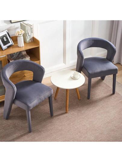 New Armchair, Lounge Chair, Upholstered Chairs, Single Sofa, Cube 59x60x79, Velvet, Load Capacity 150 Kg, Grijs view 7