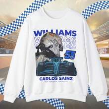 Carlos Sainz 55 Smooth Operator Sweatshirt, Racing Fan Apparel, Gift For Motorsport Fans, F1 Apparel, F1 Car Sweater, Sainz 55 Sweatshirt - White - View 1