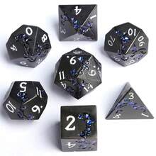 7pcs Metal D&D Dice Set, Dice, Suitable For Role-Playing Games And Tabletop Games - Birthday Gift, Holiday Party, And Educational Activities - Multicolor - View 7