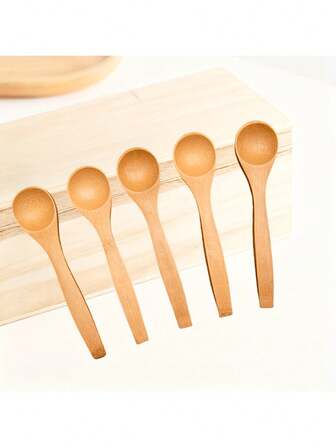 20支/50支天然竹制汤勺套装，厨房餐具，采用优质竹材制成，保留天然木纹质感，适用于汤、粥、搅拌等各种烹饪和用餐场景，经久耐用。