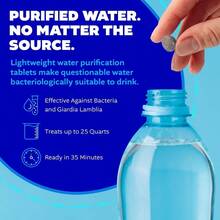 Water Purification Tablets Portable And Effective Water Purification Solution For Camping Hiking Emergencies Natural Disasters And International Travel Two 50ct Bottles Blue - 50 片 - 單包裝 - 查看 4