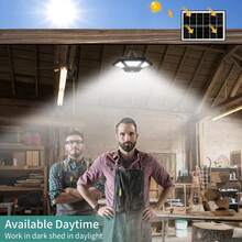 Solar Pendant Light - Indoor/Outdoor With Remote Control, 360° Waterproof Solar Light With Motion Sensor/Timer/5 Modes For Home Shed Garage Barn - B - View 3
