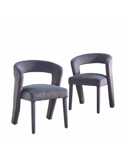 New Armchair, Lounge Chair, Upholstered Chairs, Single Sofa, Cube 59x60x79, Velvet, Load Capacity 150 Kg, Grijs view 9