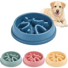 RFID Plato de Alimentación Lenta para Perro, Comedero Lento para Perro, Evitar la Asfixia, Mejora la Digestión,  y noóxico, Adecuado para Perros y Gatos de tamaño pequeño y Mediano (Azul) - Amarillo - Ver 9