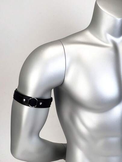 2PCS Adjustable PU Leather Fashion Arm Band For Men, Gothic Style Arm Cuff Armband, Valentine's Day Gift, Arm Strap Accessory, Sexy Men's Accessor