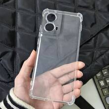 1 Funda de teléfono con cojín de aire transparente en las 4 esquinas, compatible con transmisión de voz, para TecnoPova 5/TecnoPop 9/TecnoPop 8/TecnoCamon 30/TecnoCamon 20/TecnoSpark 30C/Infinix Zero 30/Infinix Smart 6/Infinix Note 30i/Infinix Note 30 y misma serie de modelos de teléfonos inteligentes