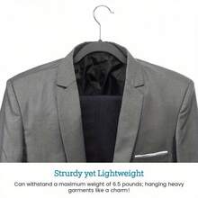 5pcs/Pack Velvet Hangers | Clothes Hanger | Magic Hanger | Adult Plastic Hangers, Super Load-Bearing | Sturdy And Durable Thick Hangers, 360° Rotating Silver Hook, Clothing Storage Magic Wand, Non-Slip Seamless, Ideal Storage Hanger, Thickened Hanger, Christmas Gift, Birthday Gift - Grey - View 5