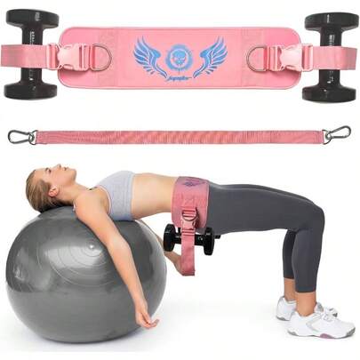2 - In - 1 Hip Thrust Belt Women Men U2013 Heavy Duty Glute Workout Equipment Dumbbell, Kettlebell Plate Exercises U2013 Supports 300 Lbs U2013 Weighted Dip Belt Home Gym Workouts