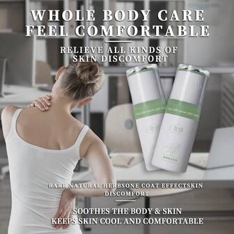 80ml Herbal Cooling Gel, Refreshing, Roller Ball Massage Head, Plant Extracts, Relieves Discomfort